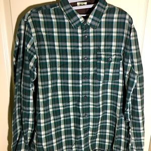 Volcom Men’s L Green Plaid Button Shirt